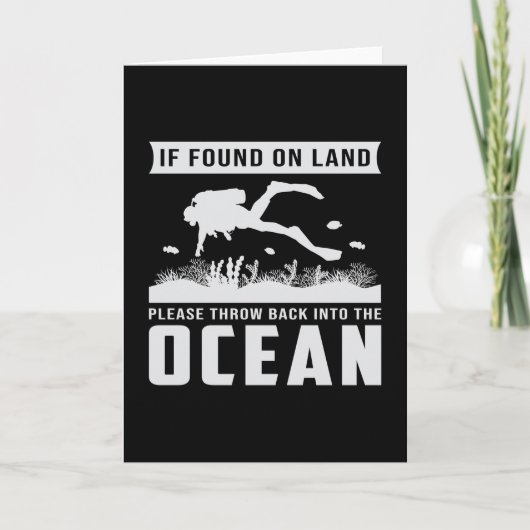 Duiken Duik Duik Duiken Grappig Zee Gift Idee Kaart (Voorkant)