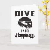 Duiken Duik Duik Duiken Zee Grappig cadeau-idee Kaart (Gele Bloem)