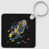 Duiken Duiken Duik Duik Duik Oceaan Marine Life en Sleutelhanger (Achterkant)