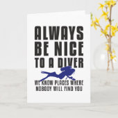 Duiken Duiken Duiken Duiken Diver Grappig geschenk Kaart (Gele Bloem)