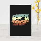Duiken Duiken Duiken Duiker Retro Grappig Gift Ide Kaart (Gele Bloem)