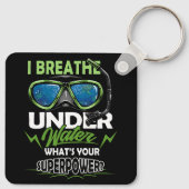 Duiken Duiken Ik adem onder water Whats Your Supp Sleutelhanger (Achterkant)