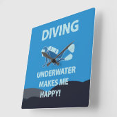 Duiken Duiken Onderwater Duiker Vierkante Klok (Hoek)