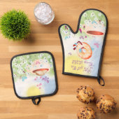 Duiken dunking donut bakken keuken ovenwant & pannenlap set (Top down)