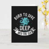 Duiken - geboren om diep in het Zee te duiken Kaart (Gele Bloem)