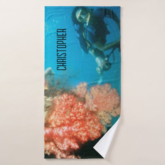 Duiken gepersonaliseerd badhanddoek (Badhanddoek)