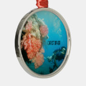 Duiken gepersonaliseerd metalen ornament (Rechts)