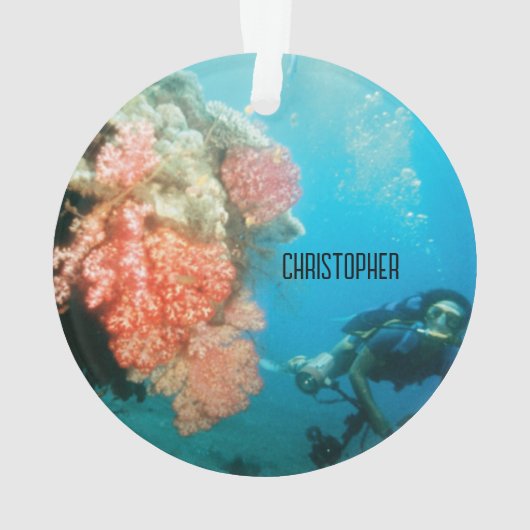Duiken gepersonaliseerd ornament (achterkant)