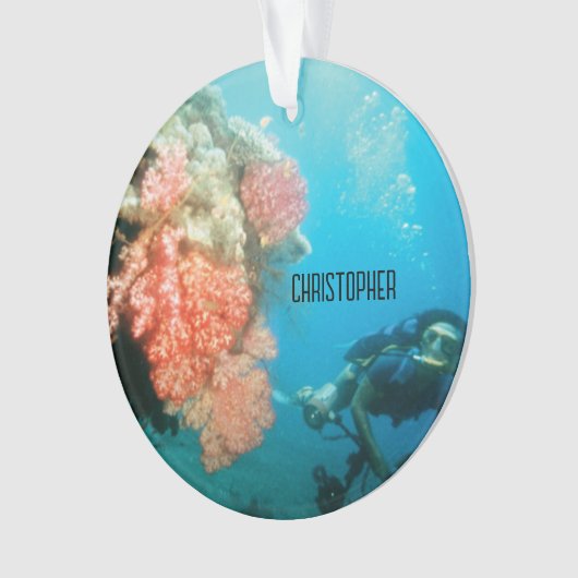 Duiken gepersonaliseerd ornament (voorkant)