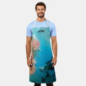 Duiken gepersonaliseerd schort (Gedragen)