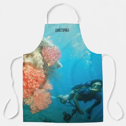 Duiken gepersonaliseerd schort (Voorkant)
