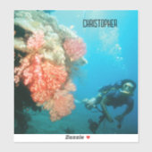 Duiken gepersonaliseerd sticker (Vel)