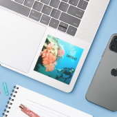 Duiken gepersonaliseerd sticker (Laptop met iPhone)