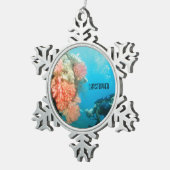 Duiken gepersonaliseerd tin sneeuwvlok ornament (Rechts)