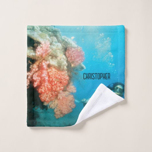 Duiken gepersonaliseerd washandje (Wasdoekje)