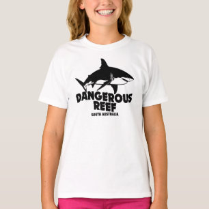 Duiken Grote Witte Haaien - Gevaarlijk Reef T-shirt