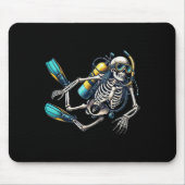 Duiken Halloween Skeleton Scuba Diver Muismat (Voorkant)