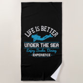 Duiken - Het leven is beter onder het Zee Strandlaken (Voorkant)