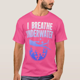 Duiken Ik adem onderwater duiker Zwemmer T-shirt