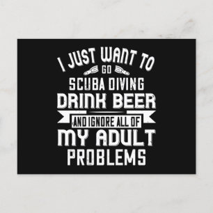 Duiken - Ik wil alleen maar Scuba duiken Briefkaart