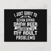Duiken - Ik wil alleen maar Scuba duiken Briefkaart (Voorkant)