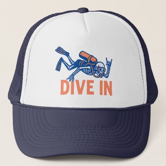Duiken in Duiken Trucker Pet (Voorkant)