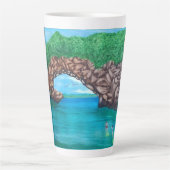 Duiken in het paradijs latte mok (Voorkant)