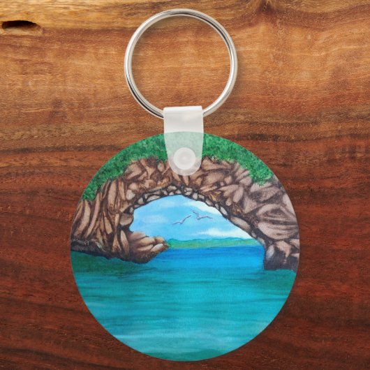 Duiken in het paradijs sleutelhanger (Voorkant)