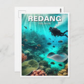 Duiken in Redang Maleisië Briefkaart (Voorkant / Achterkant)