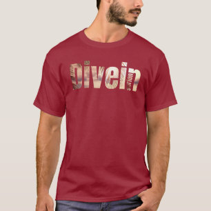 Duiken in surven op t-shirt