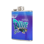 Duiken | in vinylfolie verpakt heupfles (Links)