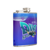 Duiken | in vinylfolie verpakt heupfles (Rechts)