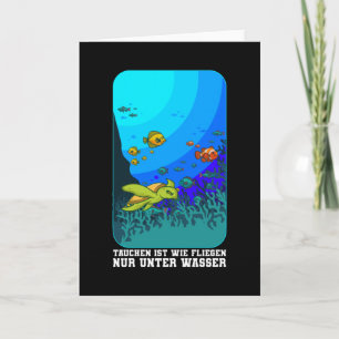 Duiken Is Als Vliegen Scuba Duiker Kleding Kaart