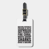 Duiken is Awesome Bagage Label (Voorkant verticaal)