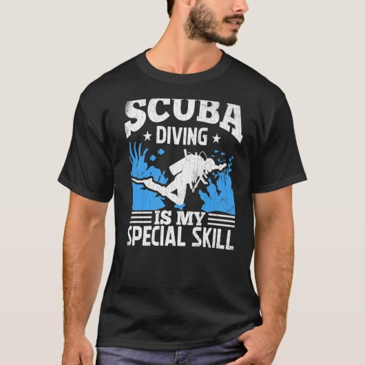 Duiken is mijn speciale vaardigheid Duikers Gra T-shirt (Voorkant)