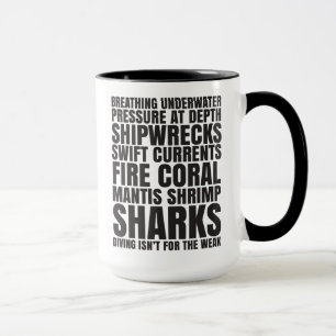 Duiken is niet voor de zwakke Mok