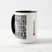 Duiken is niet voor de zwakke Mok (Voorkant links)