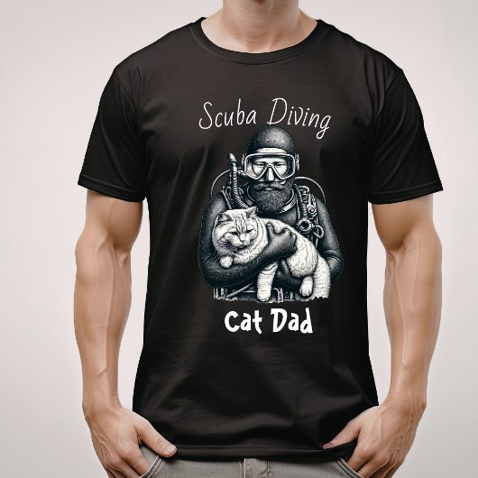 Duiken Kat Papa T-shirt