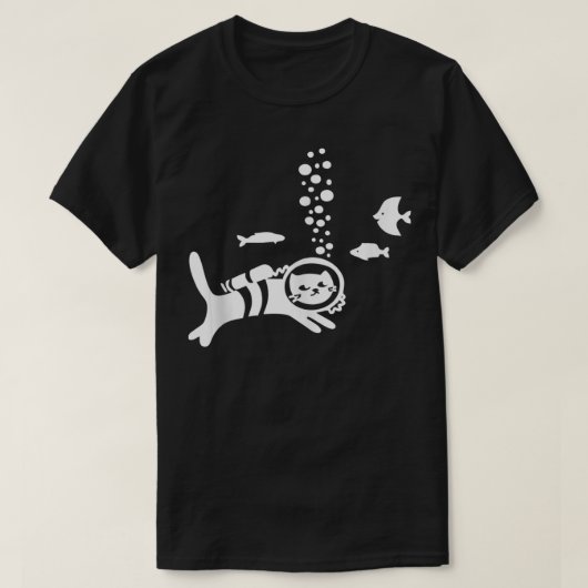 Duiken Kat Snorkelen T-shirt (Design voorkant)