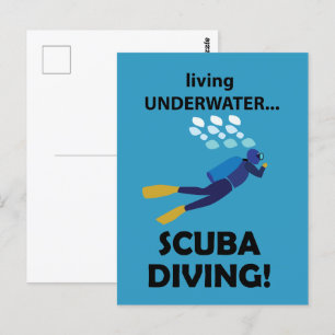 Duiken Leven Onder Water Duiken Briefkaart