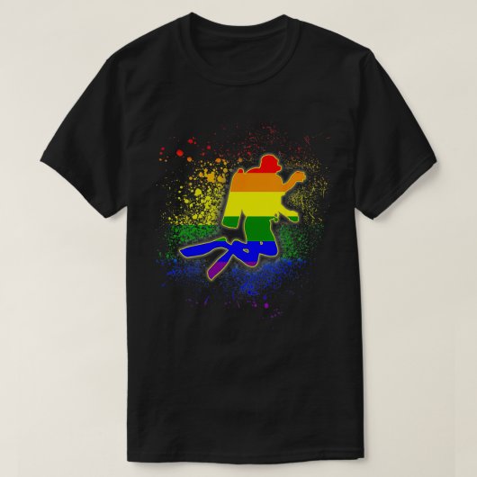 Duiken LGBT Pride T-shirt (Design voorkant)