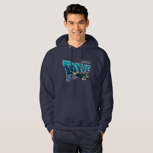 Duiken | MANNEN Hoodie (Voorkant volledig)