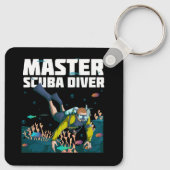 Duiken Master Scuba Diver Down Duik Avontuur Ocean Sleutelhanger (Achterkant)