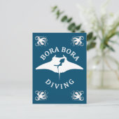 Duiken met mantaroggen bij Bora Bora Briefkaart (Staand voorkant)