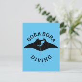 Duiken met mantaroggen bij Bora Bora Briefkaart (Staand voorkant)