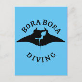 Duiken met mantaroggen bij Bora Bora Briefkaart (Voorkant)