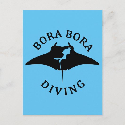 Duiken met mantaroggen bij Bora Bora Briefkaart (Voorkant)