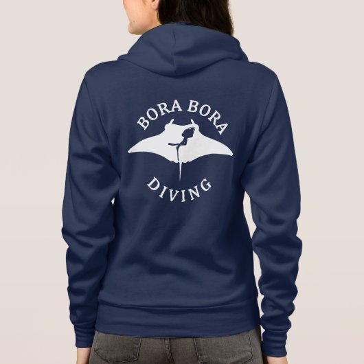 Duiken met mantaroggen bij Bora Bora Hoodie (Achterkant)