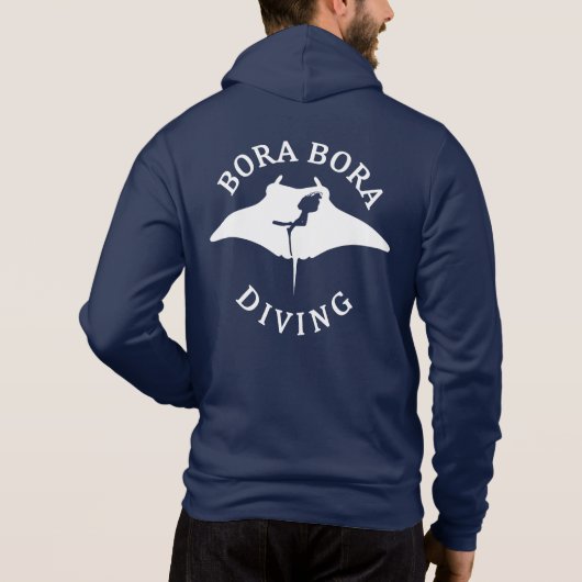 Duiken met mantaroggen bij Bora Bora Hoodie (Achterkant)