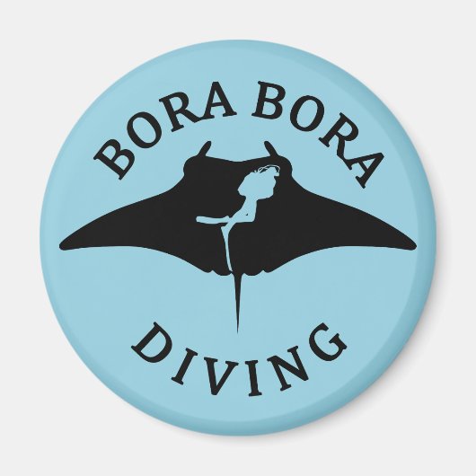 Duiken met mantaroggen bij Bora Bora Magneet (Voorkant)